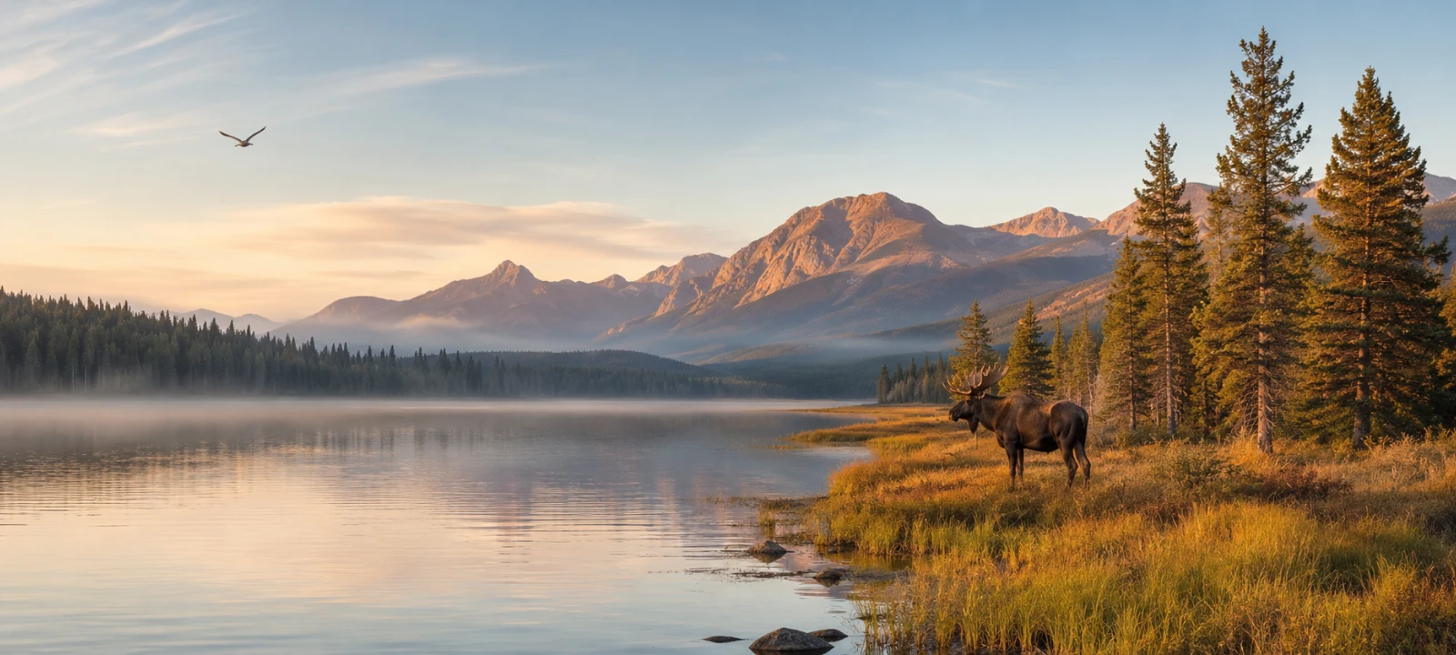 Wildlife, plants, and natural scenery arranged in a warm nature-themed image for nature and animals trivia